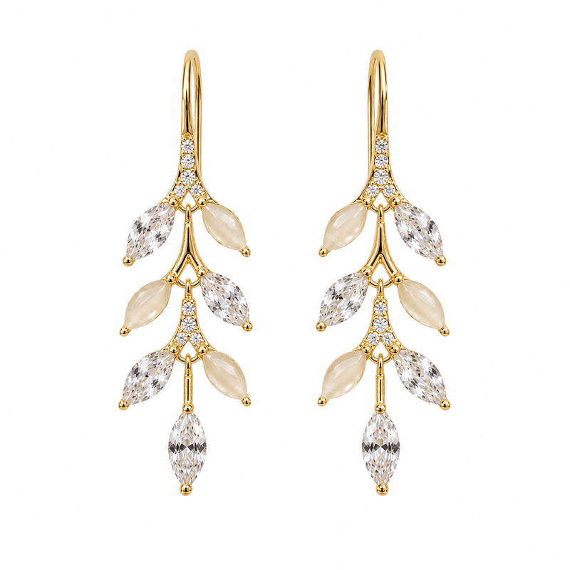 Golden Leaf Crystal Drops