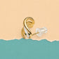 Golden Serpent Coil Huggie Earrings