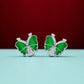 Green Butterfly Stud Earrings