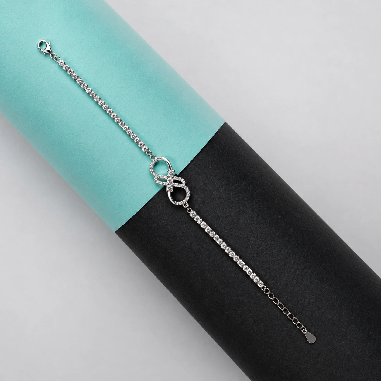 Infinity Bow Tennis Bracelet