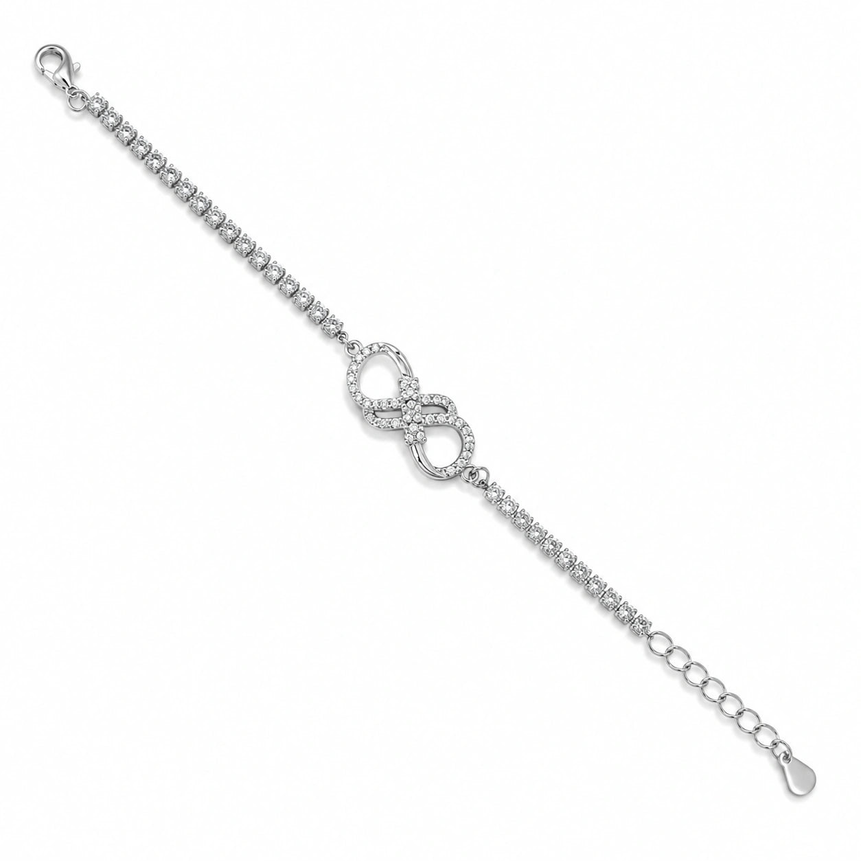 Infinity Bow Tennis Bracelet