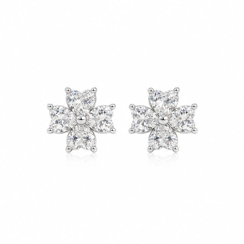 Minimal Flower Stud Earrings