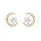 Moon Star Stud Earrings
