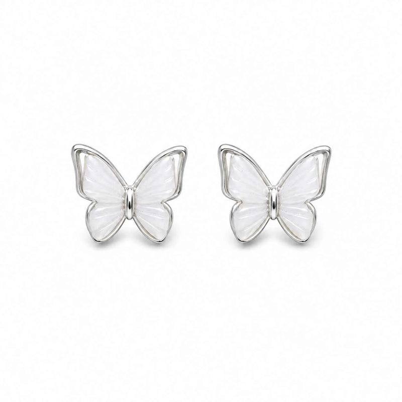 Moonlit Butterfly Stud Earrings