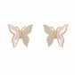 Mother of Pearl Butterfly Stud Earrings