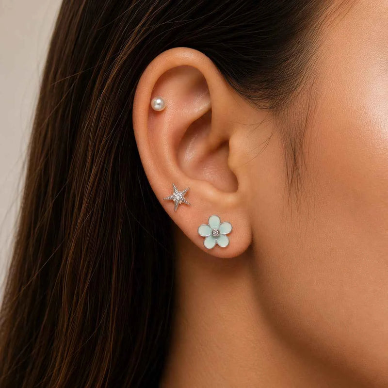 Ocean-Inspired Side Earrings