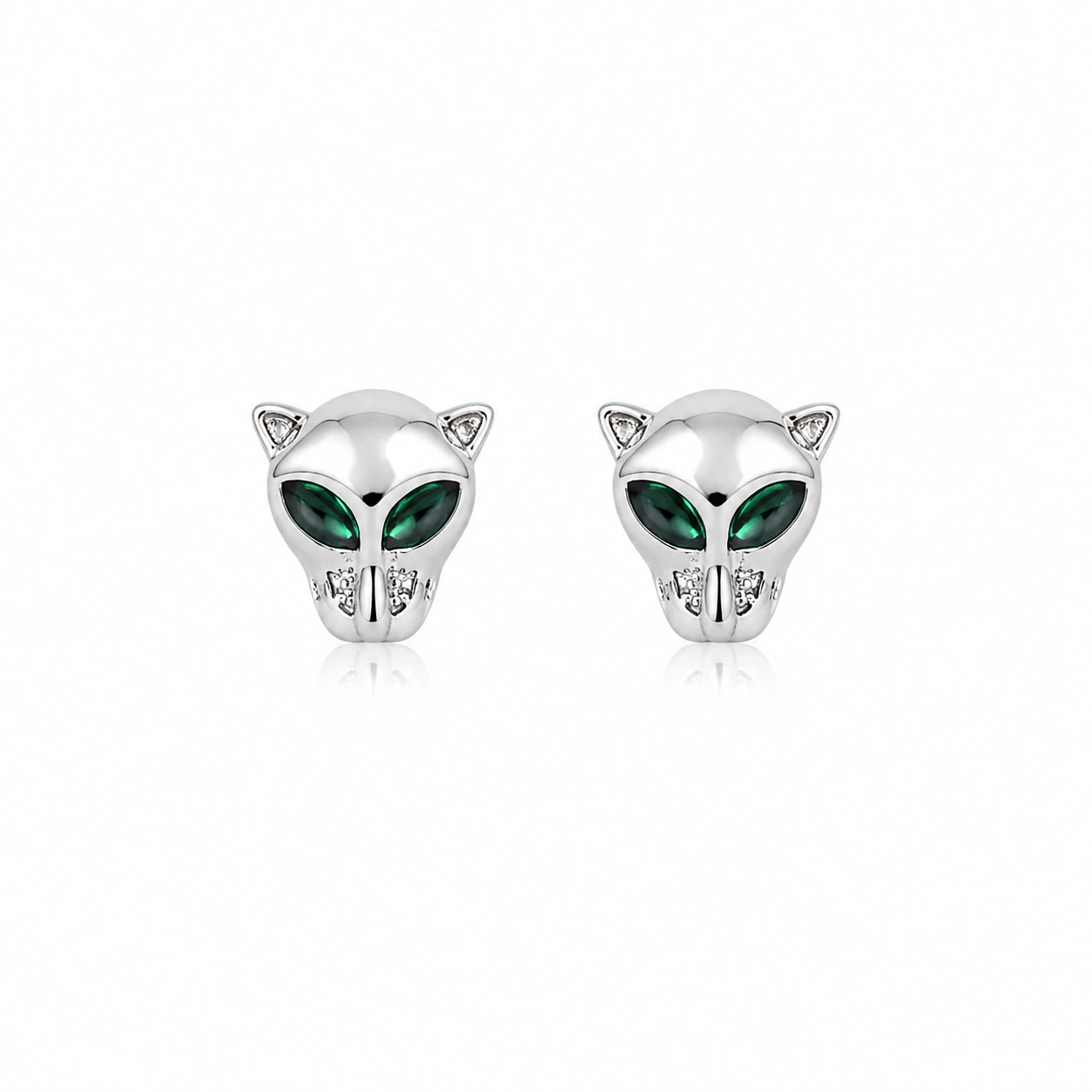 Panther Face Stud Earrings