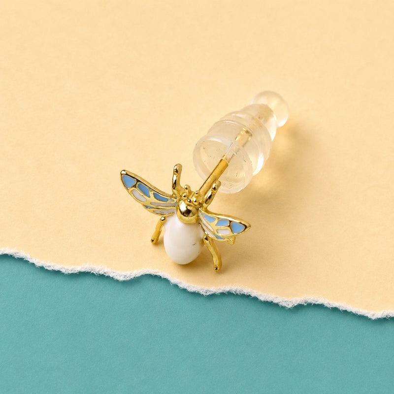 Pastel Enamel Bee Stud Earrings
