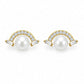 Pearl Arc Stud Earrings