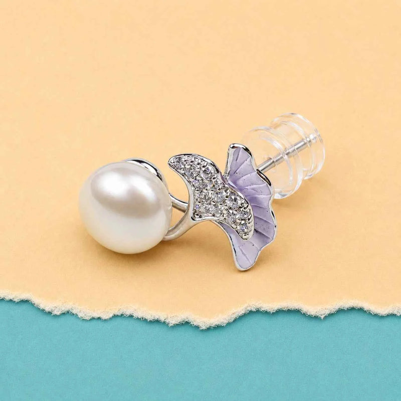 Pearl Blossom Stud Earrings