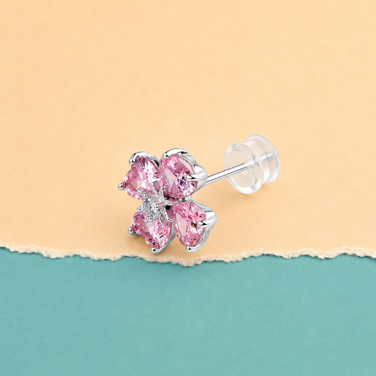 Pink Bloom Stud Earrings
