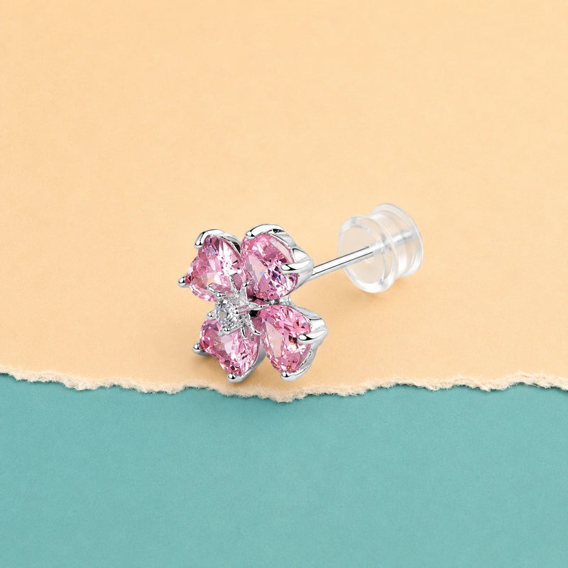 Pink Bloom Stud Earrings