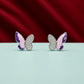 Purple Butterfly Stud Earrings