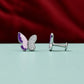 Purple Butterfly Stud Earrings