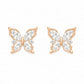 Rose Gold Butterfly Stud Earrings