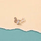 Rose Gold Crystal Butterfly Studs