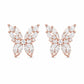 Rose Gold Flutter Studs