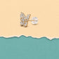 Rose Gold Flutter Studs