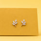 Rose Gold Leaf Spark Studs