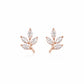 Rose Gold Leaf Spark Studs