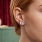 Rose Gold Purple Butterfly Stud