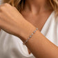 Rosegold Emerald Link Bracelet