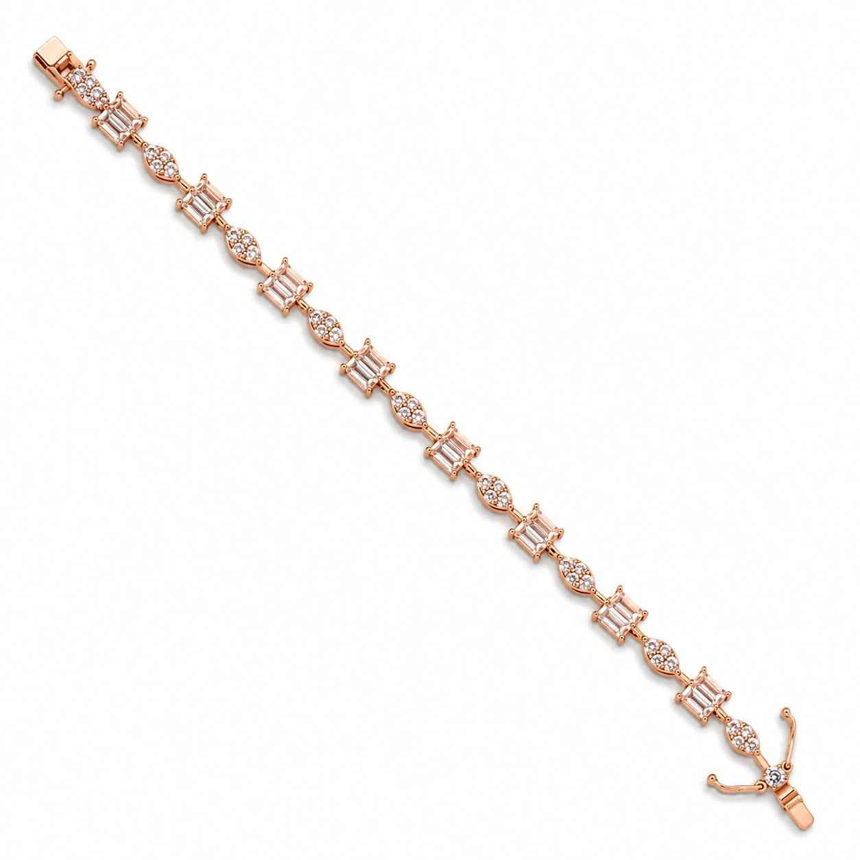Rosegold Emerald Link Bracelet