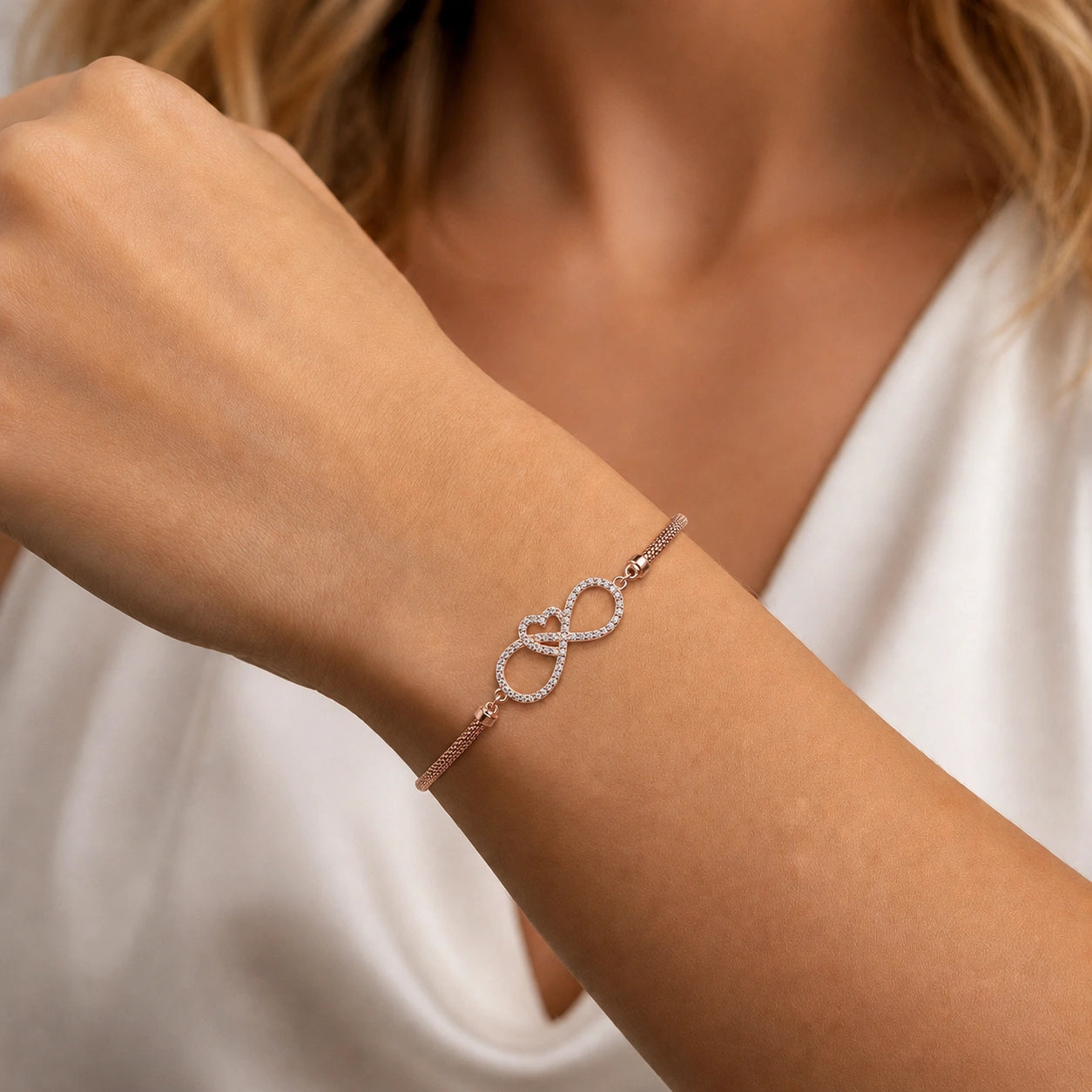 Rosegold Love Knot Bracelet