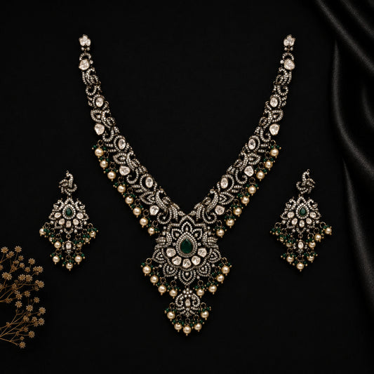 Royal Emerald Victorian Bridal Set