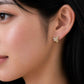 Golden Butterfly Crystal Stud Earrings