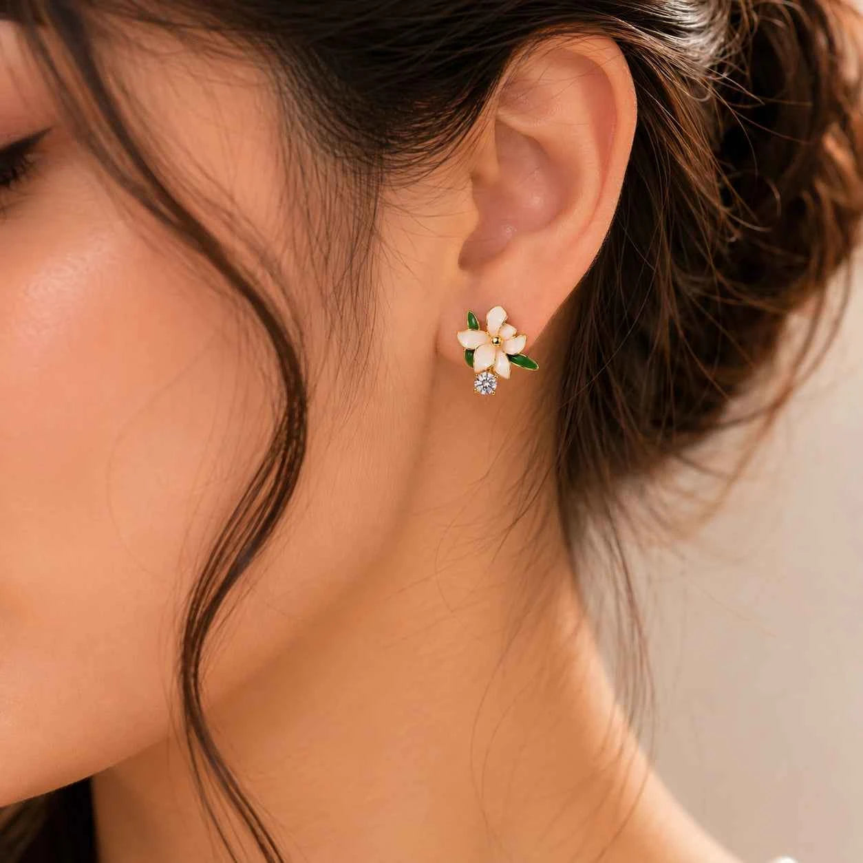 Blossom Spark Floral Stud Earrings