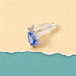 Sapphire Teardrop Halo Stud Earrings