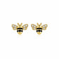 Silver Bee Stud Earrings