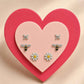 Silver Bee & Daisy Stud Earrings Set