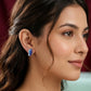 Silver Blue Wing Studs