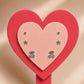 Silver Cherry & Floral CZ Stud Earrings
