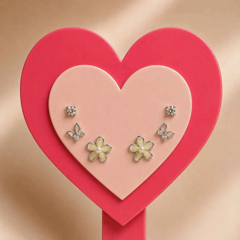 Silver Daisy Side Earring Collection