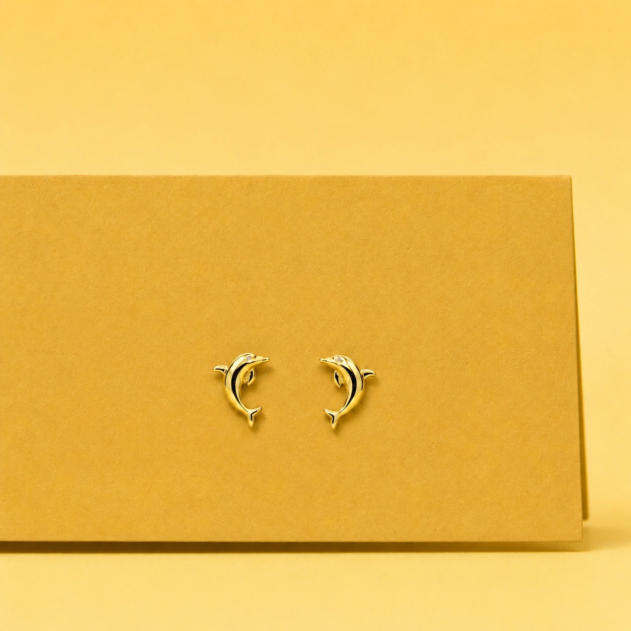 Silver Dolphin Stud Earrings