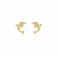 Silver Dolphin Stud Earrings