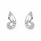 Silver Flutter Sparkle Stud Earrings