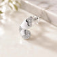 Silver Flutter Sparkle Stud Earrings