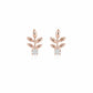 Silver Leaf Stud Earrings