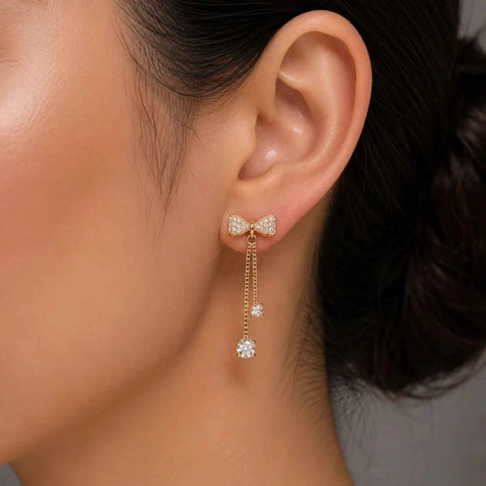 Bow Tassel Earrings