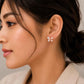 Rose Gold Crystal Butterfly Studs