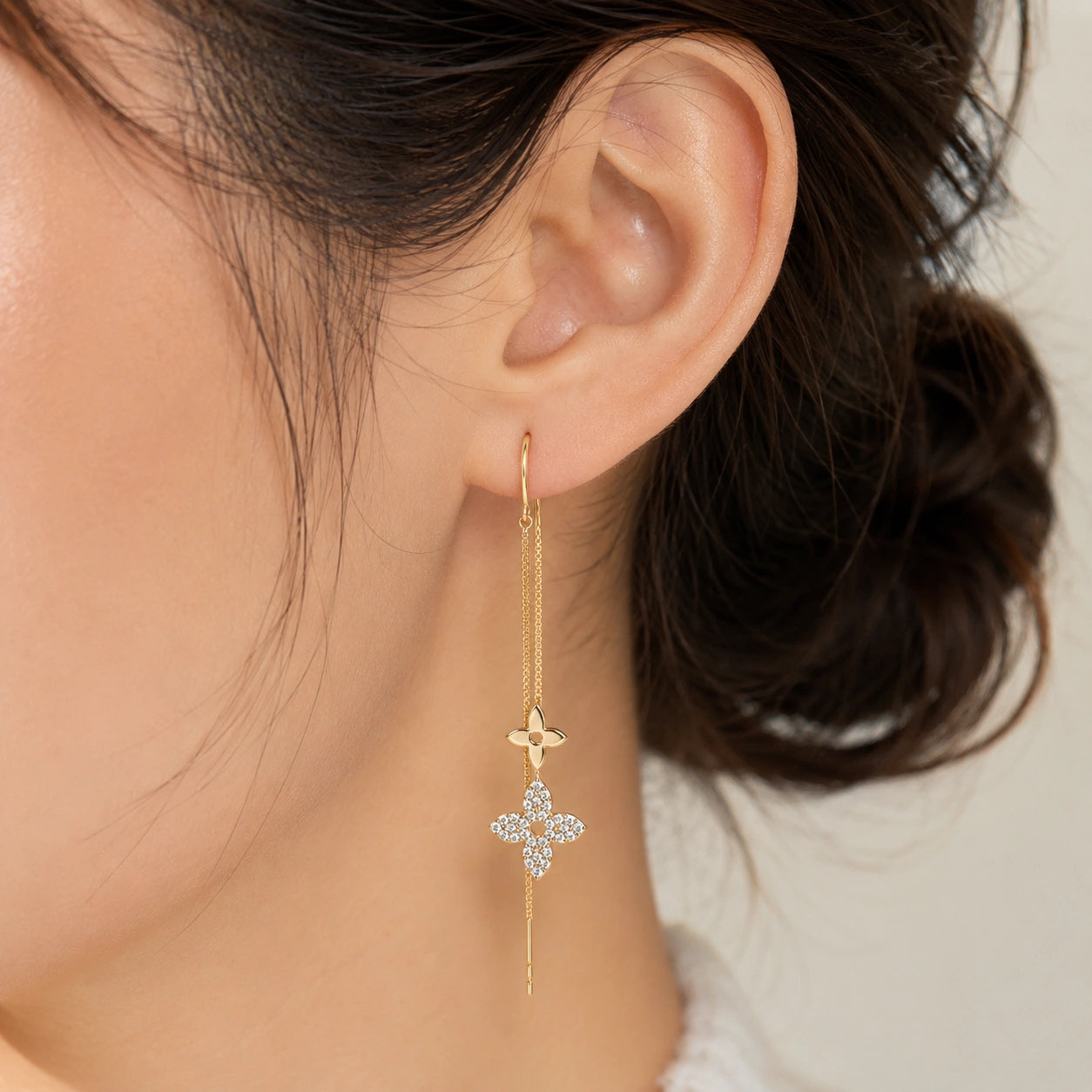 Floral Tassel Earrings