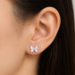 Moonlit Butterfly Stud Earrings