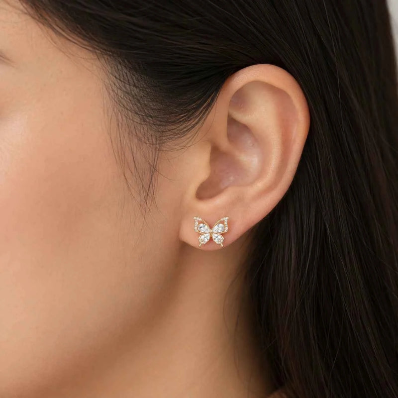 Butterfly Sparkle Stud Earrings