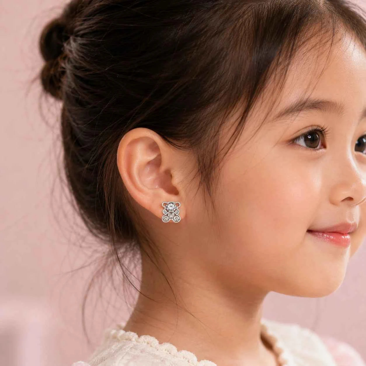 Teddy Bear Stud - 925 Silver Jewelery