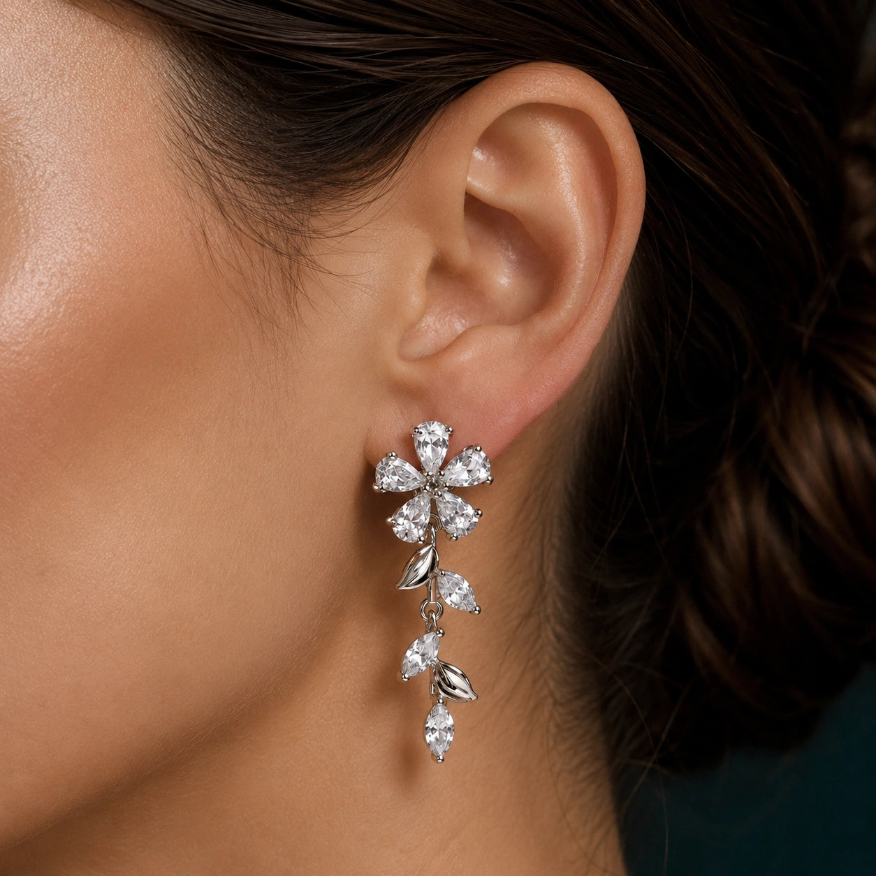Floral Vine Drop Earrings