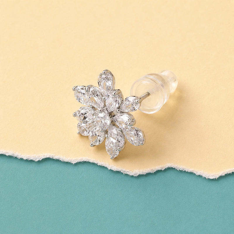 Snowflake Bloom Stud Earrings